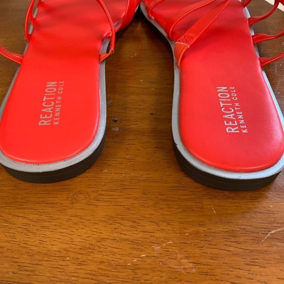 Women's Red Strappy Sandals - Picture 3 of 11
